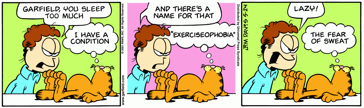 Garfield comic strip for Thursday, May 24, 2001