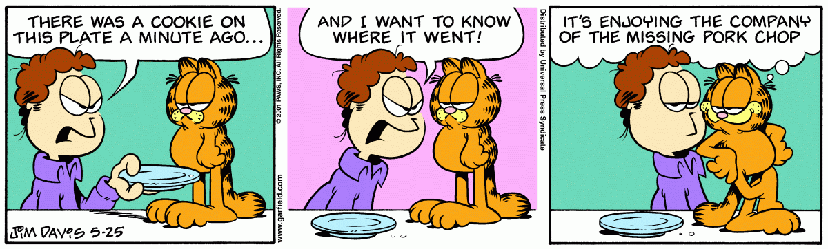 Garfield comic strip for Friday, May 25, 2001