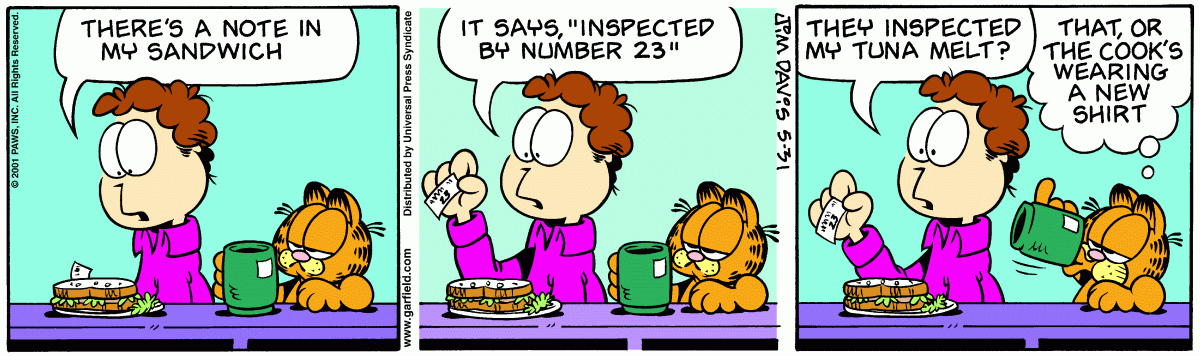 Garfield, May 31, 2001