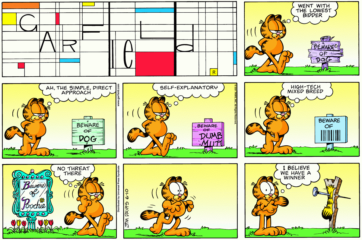 Garfield, June 10, 2001