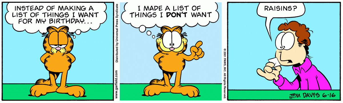 Garfield, June 16, 2001