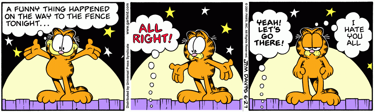 Garfield, June 27, 2001