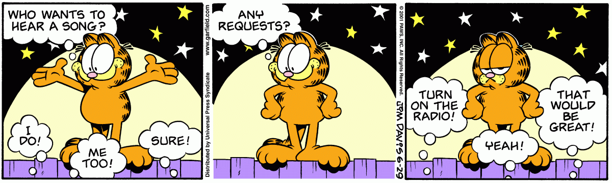 Garfield, June 29, 2001