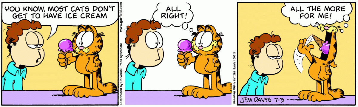 Garfield, July 3, 2001