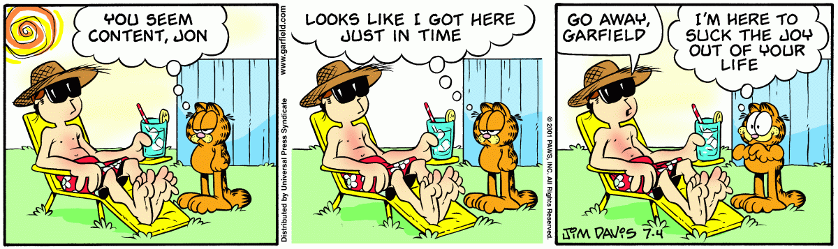 Garfield, July 4, 2001
