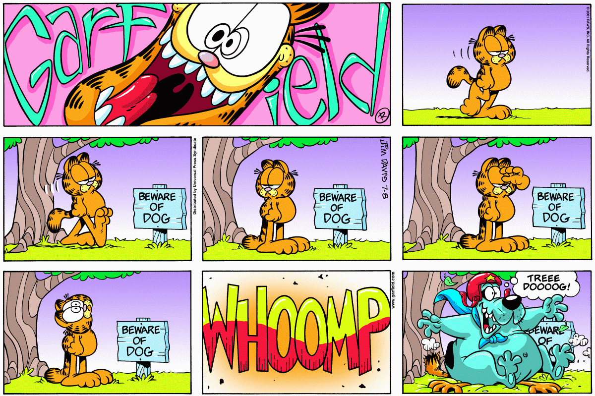 Garfield, July 8, 2001