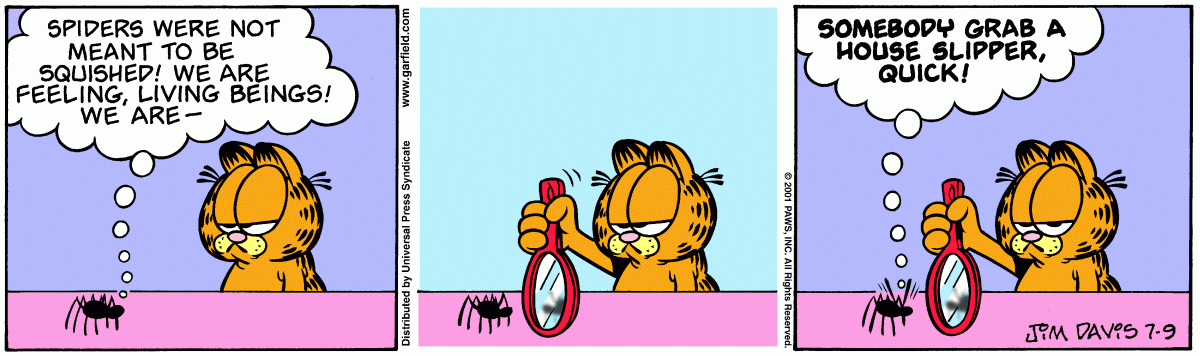 Garfield comic strip for Monday, July 9, 2001