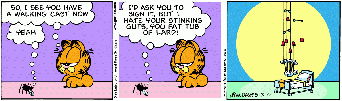 Garfield, July 10, 2001