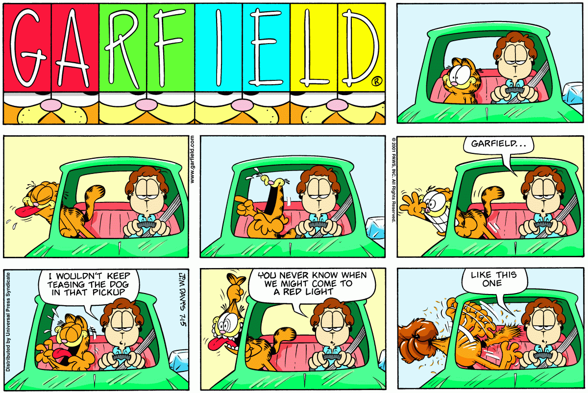 Garfield, July 15, 2001