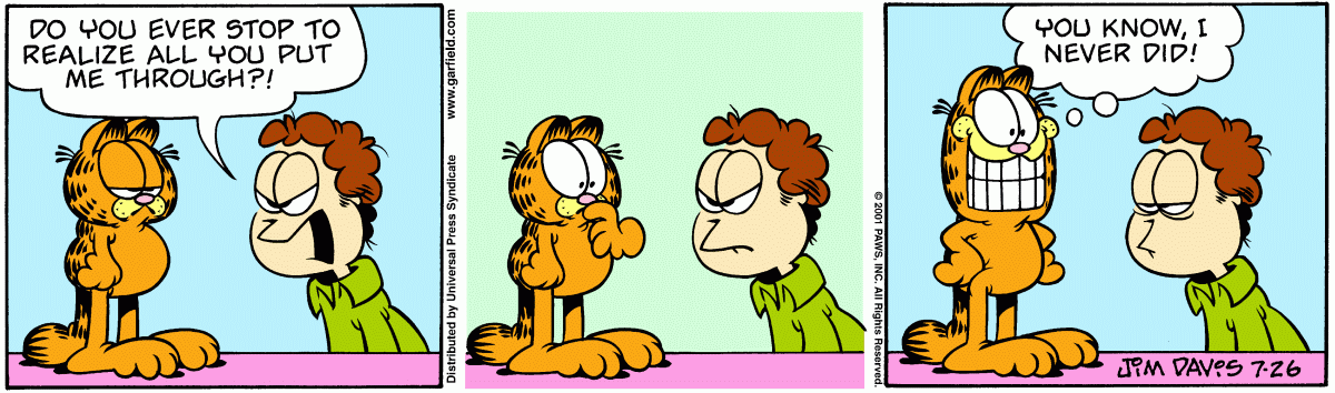 Garfield, July 26, 2001