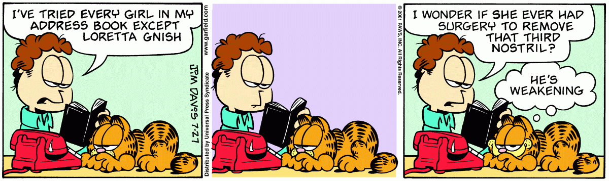 Garfield, July 27, 2001