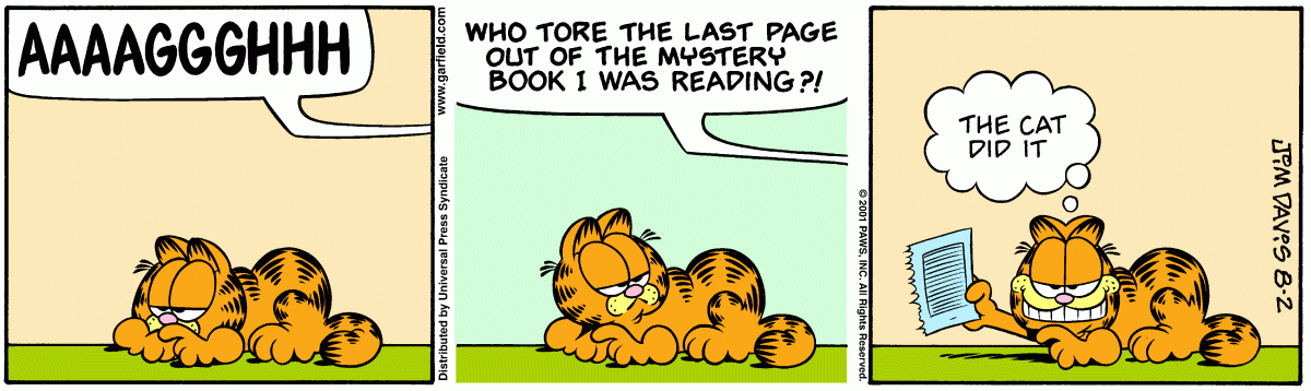Garfield, August 2, 2001