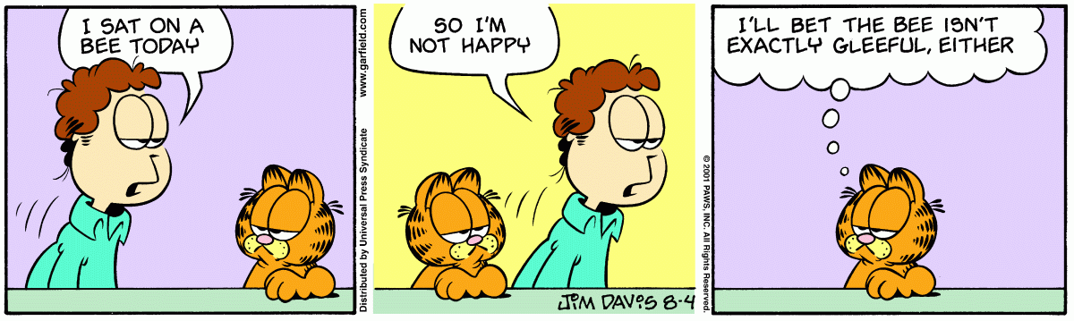 Garfield, August 4, 2001