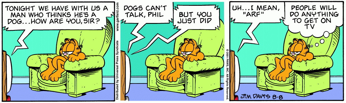 Garfield, August 8, 2001
