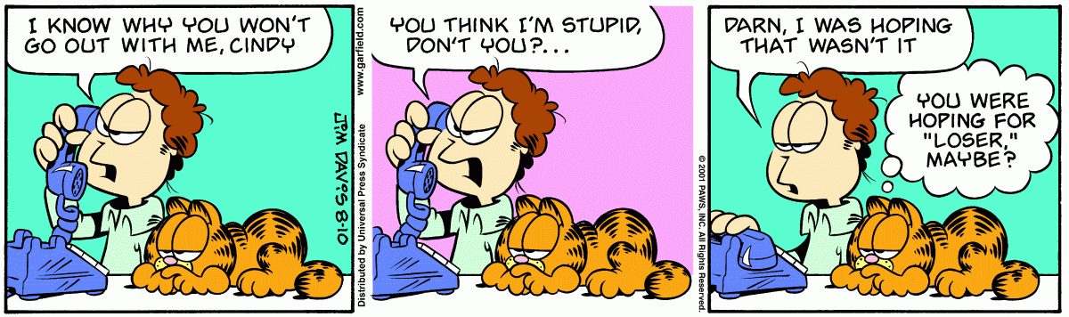 Garfield, August 10, 2001