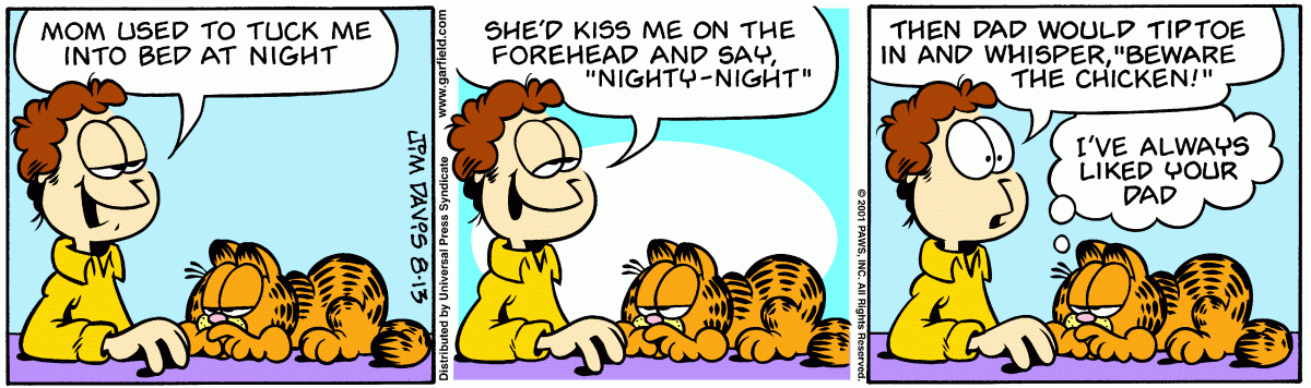 Garfield, August 13, 2001