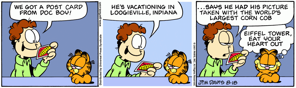 Garfield, August 18, 2001