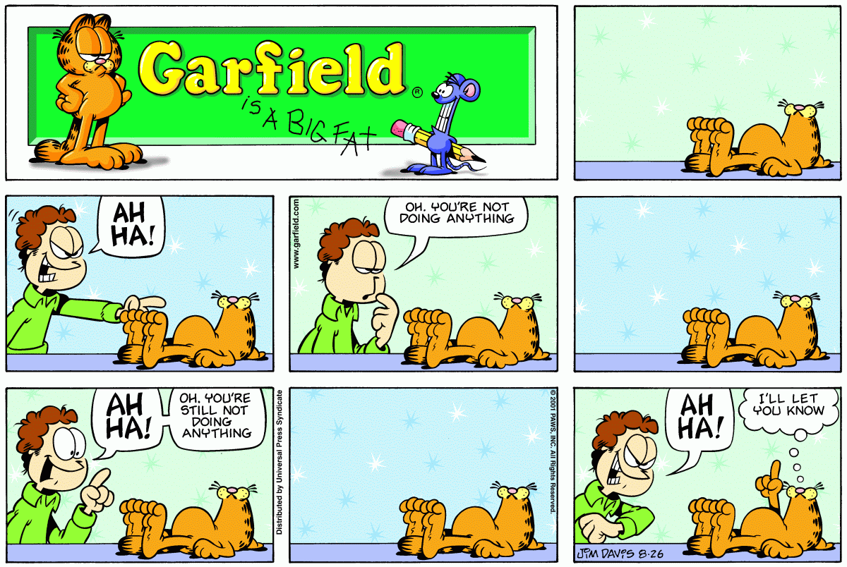 Garfield, August 26, 2001