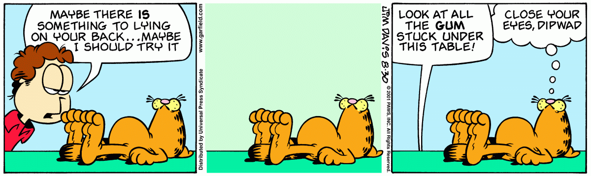 Garfield, August 30, 2001