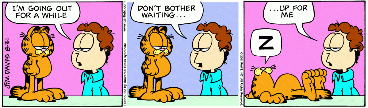 Garfield, August 31, 2001