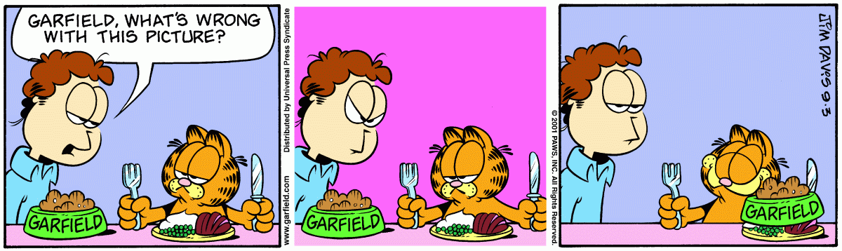 Garfield, September 3, 2001