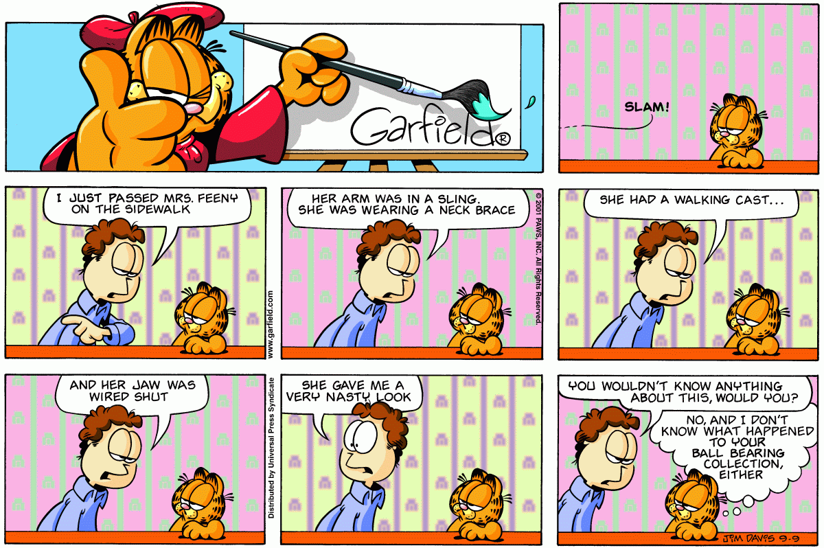 Garfield, September 9, 2001