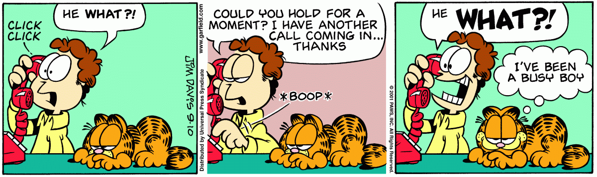 Garfield, September 10, 2001