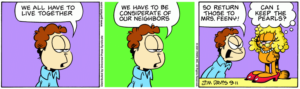Garfield, September 11, 2001