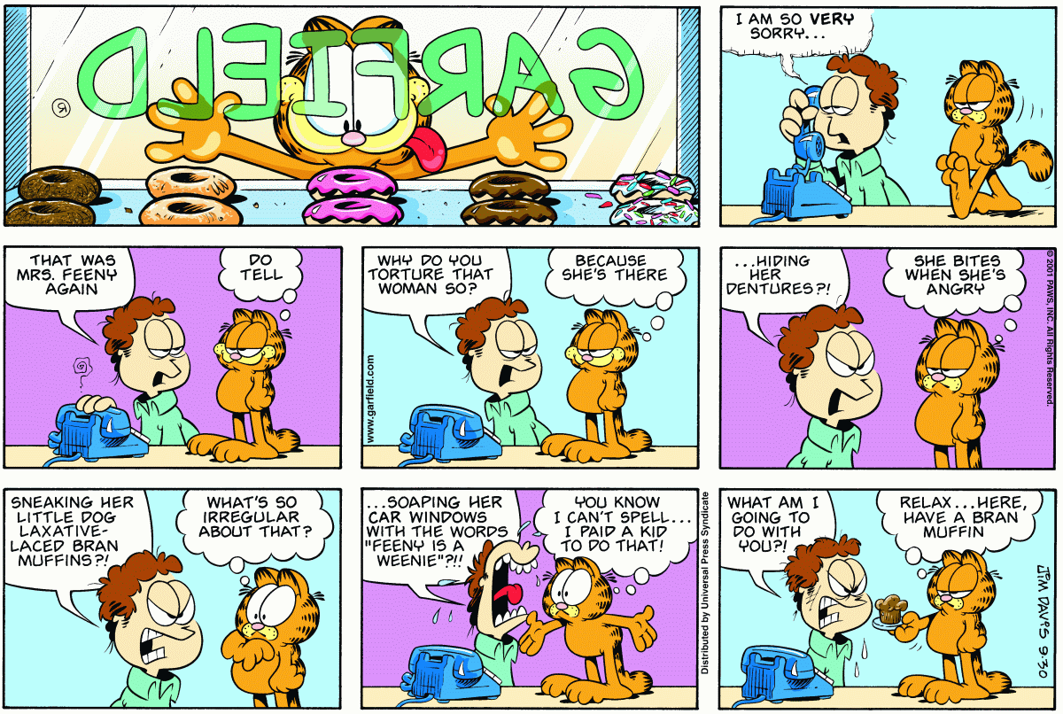 Garfield, September 30, 2001