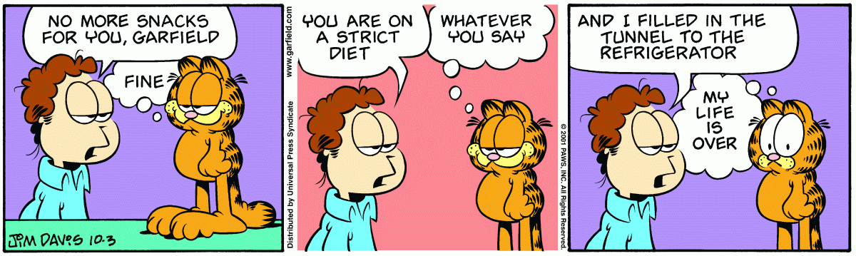Garfield, October 3, 2001