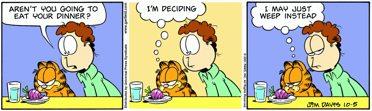 Garfield comic strip for Friday, October 5, 2001