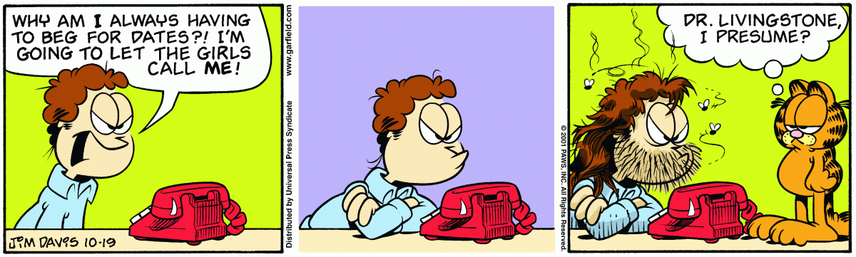 Garfield comic strip for Friday, October 19, 2001