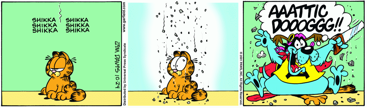 Garfield comic strip for Wednesday, October 24, 2001