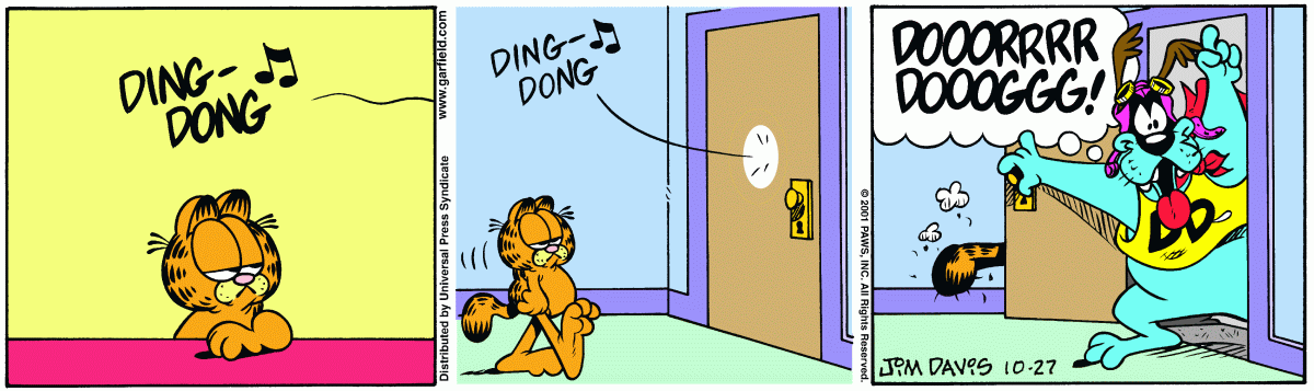 Garfield comic strip for Saturday, October 27, 2001