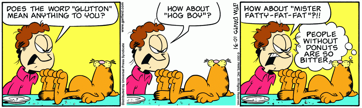 Garfield, October 31, 2001