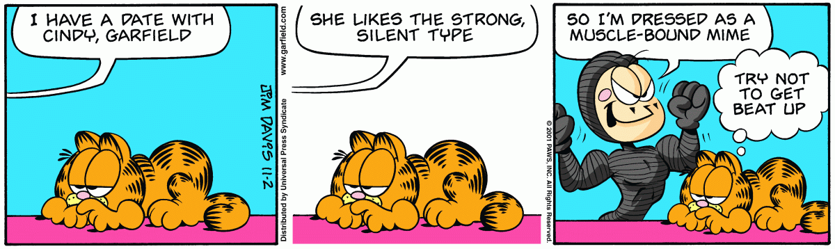 Garfield, November 2, 2001