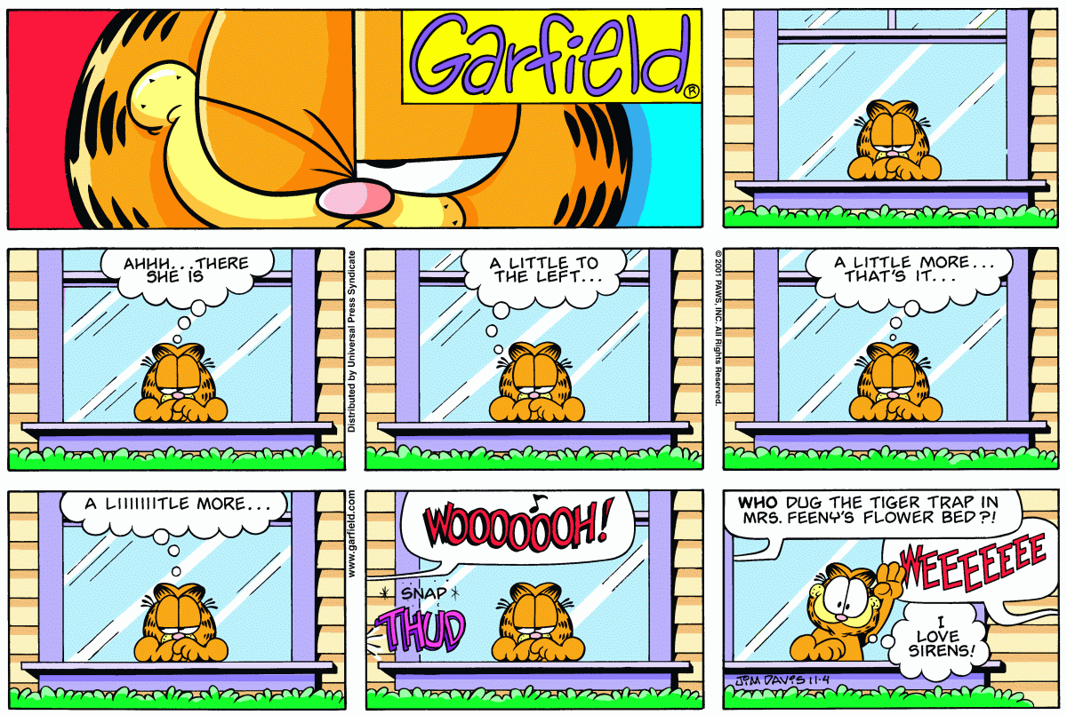 Garfield, November 4, 2001