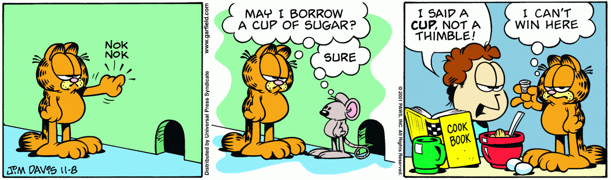 Garfield, November 8, 2001