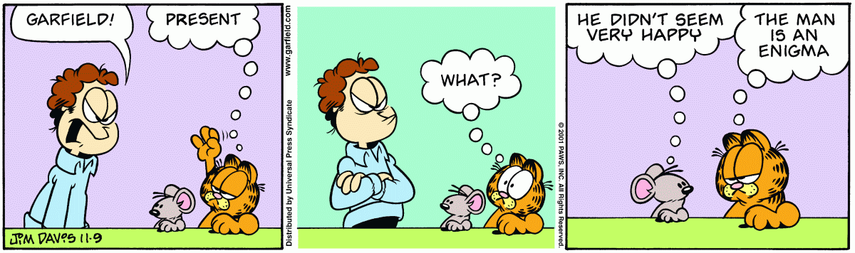 Garfield, November 9, 2001