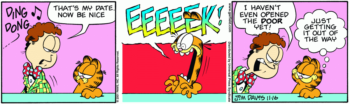 Garfield, November 16, 2001