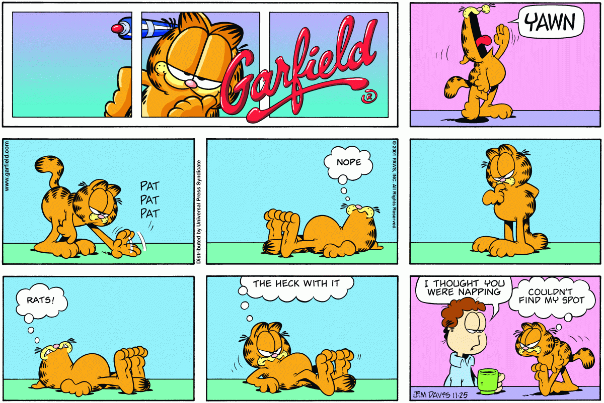 Garfield, November 25, 2001