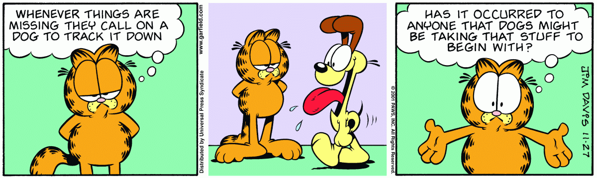 Garfield, November 27, 2001