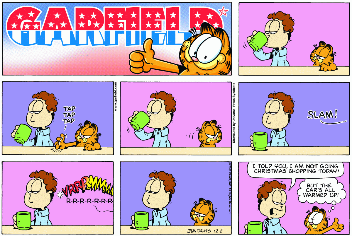 Garfield, December 2, 2001
