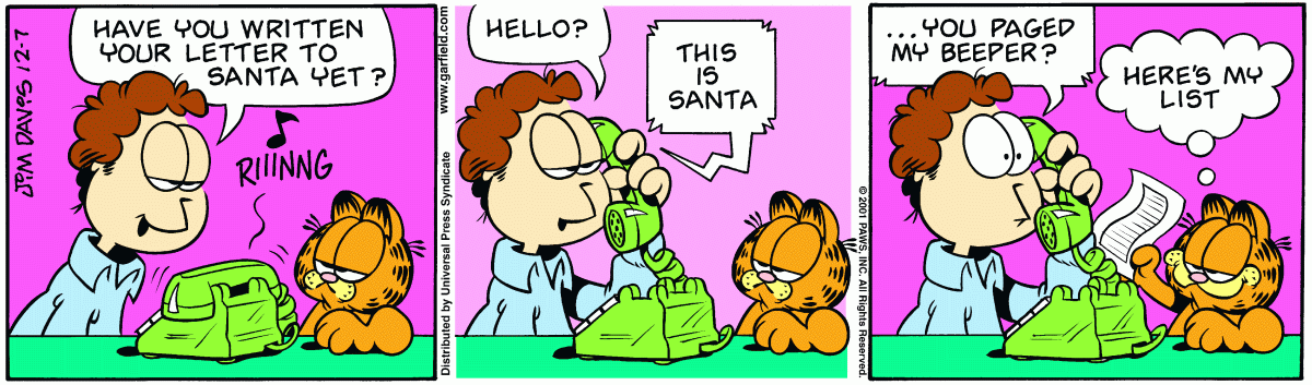 Garfield, December 7, 2001