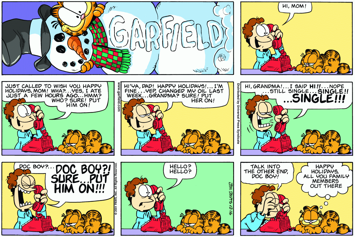 Garfield, December 16, 2001