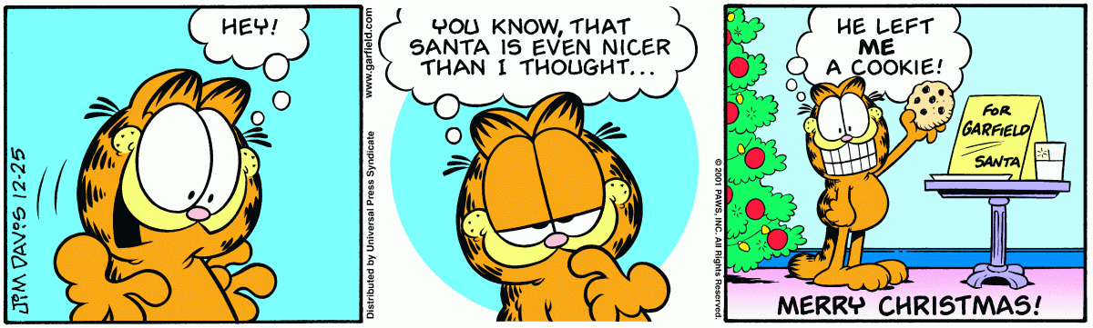 Garfield, December 25, 2001