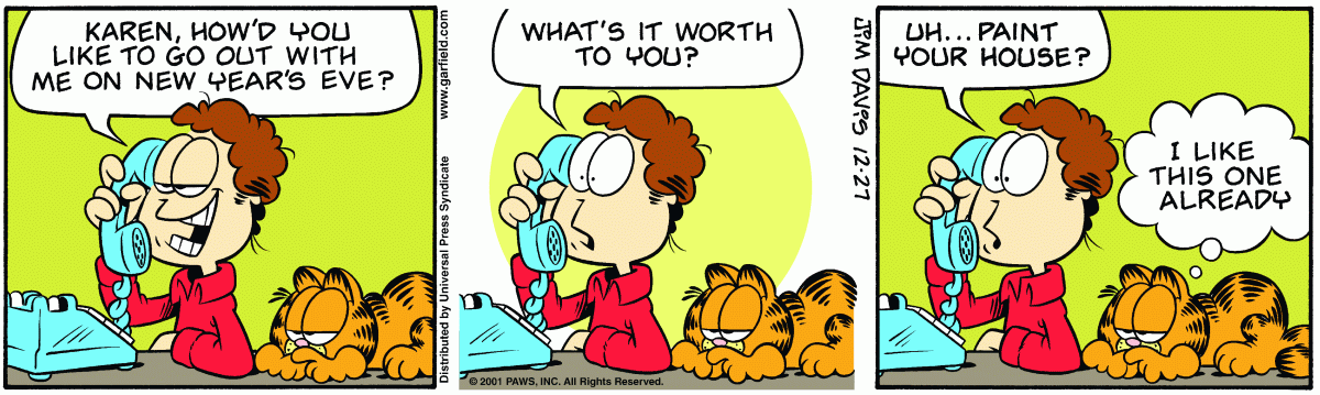 Garfield, December 27, 2001