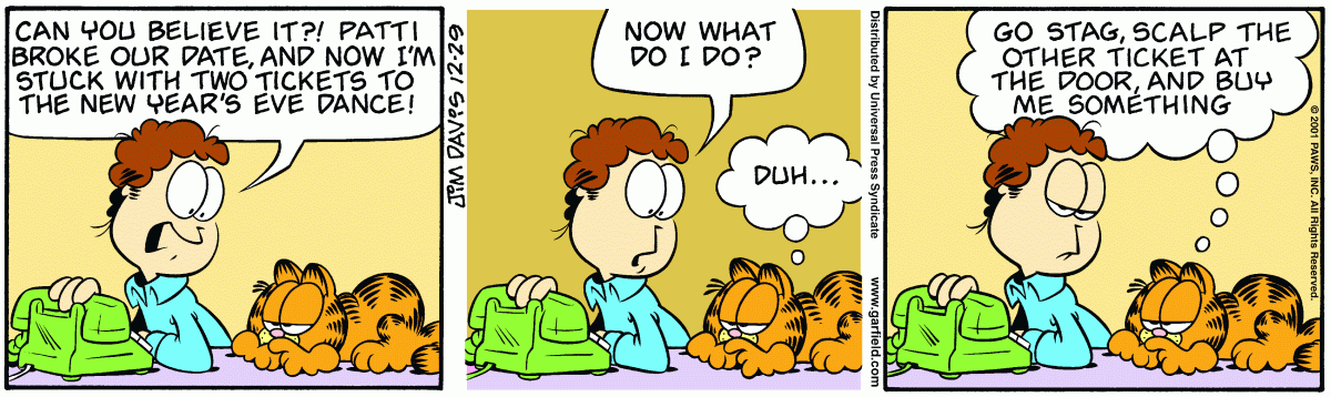 Garfield, December 29, 2001