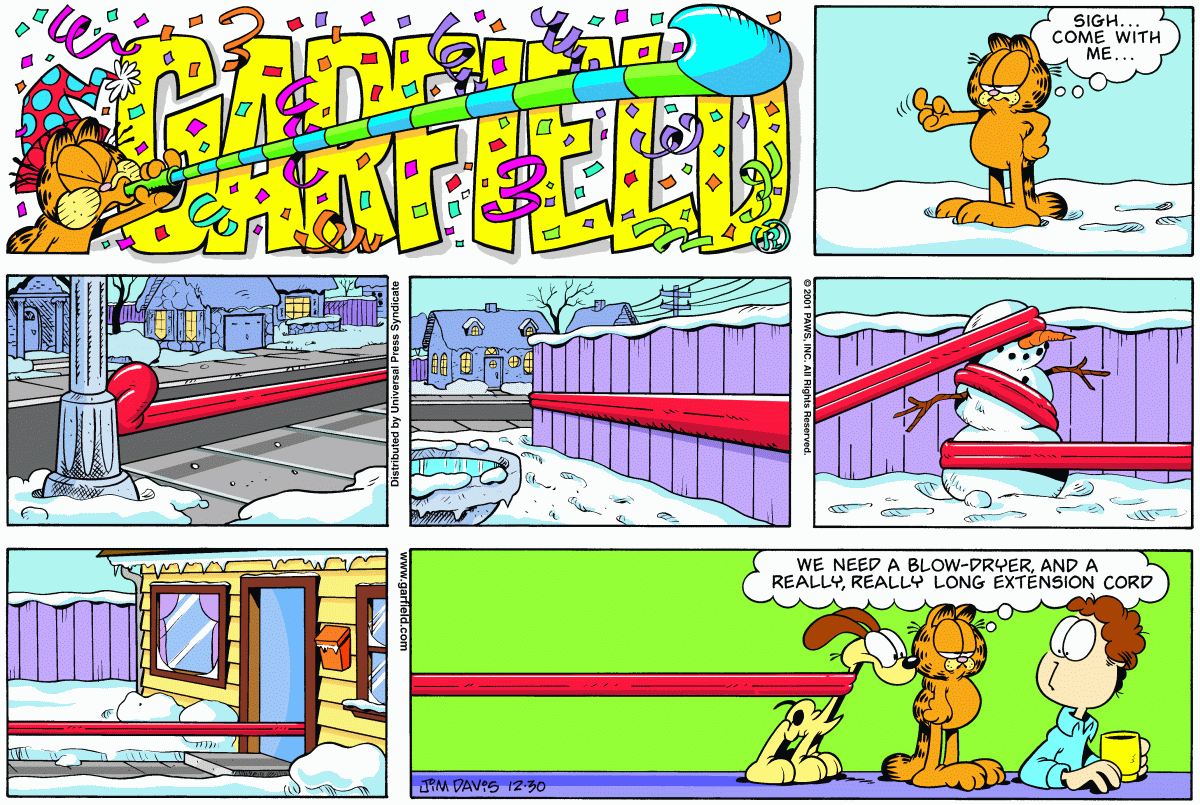 Garfield, December 30, 2001