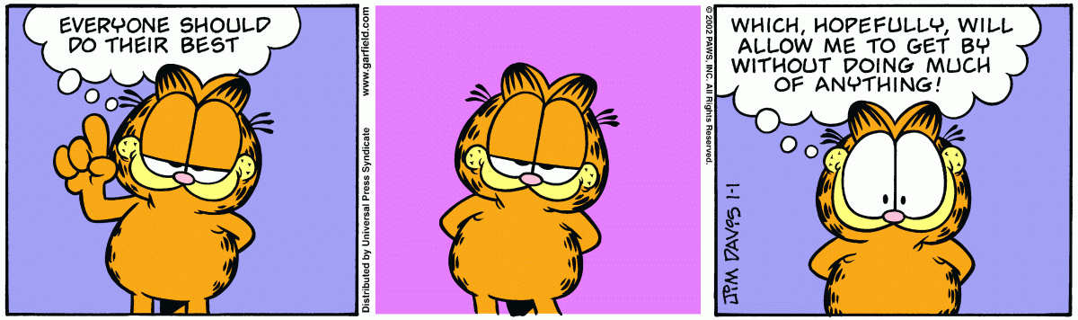 Garfield, January 1, 2002